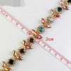 Mixed color AB color rhinestone trim flower crystal metal chain women clothing decorative shoes Accessories