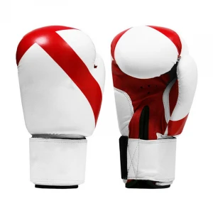 MMA Gear Wholesale red and wight BOXING Gloves pu Leather MMA Training Gloves
