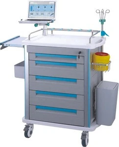 Mobile Medical Cart Trolley Medical Trolley For Laptop Dialysis