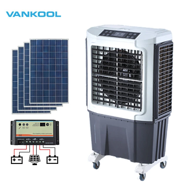 Mobile type honeycomb cooling pad energy saving Solar air conditioner evaporative air cooler