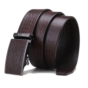 Moder custom crocodile men genuine leather belt supplier
