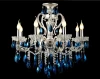 Modern Blue Crystal Glass Chandelier Light