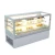 Import modern design coffee shop right angle cake glass display cabinet showcase from China