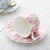 Import Modern geometry pattern custom decal restaurant coffee cup saucer / porcelain vintage cup saucer from China
