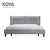 Import Modern Luxury French style fabric headboard king size queen size fabric bed from China