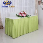 Modern Square Ruffled Gathered Table Skirts