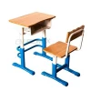 Modern student desk chair  for school furniture single or Double table 100%Bamboo top