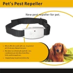Most Effective And Safest Electronic Ultrasonic Repeller Pet Anti Fleas Collar With Adjustable rope