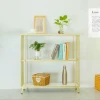 Most Popular Wholesale Indoor Bookcase Living Room Furniture Glass Top Gold Bookshelf