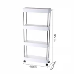 Multi-purpose 4 Tiers  Kitchen Vegetable Trolley Movable Storage Utility Rolling Cart with wheels