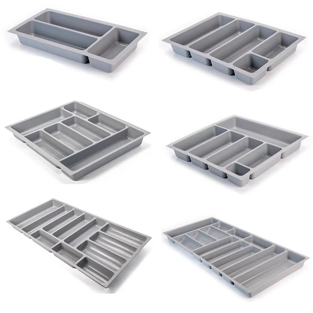 Multi specification plastic kitchen cutlery tray,plastic kitchen drawer organizer tray,kitchen tray cutlery organizer