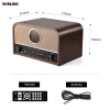 Multiple home portable retro wooden DAB FM radio with BT USB player