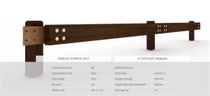 N2 Wood And Steel Road Barricade Fence Guard Traffic Barrier Rails Road Safety Products Guard Rails Crash Barriers For Roads