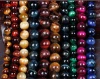 Natural Genuine Stone High Quality Colored Tiger Eye Round Loose Beads for DIY making jewelry
