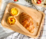 Natural Wooden Food Plate Dish , Drink Snacks Serving Dishes Plates