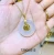 Import Necklace-212 Xuping personalized necklace jewelry custom simulated white jade pendant Chinese necklace from China