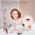 Import New arrival rechargeable magnet design wall mounted desktop vanity led makeup mirror with light from China