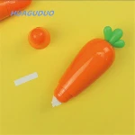 New creative mini price school supplies kids cute stationery cartoon carrot design plastic shaped white correction tape