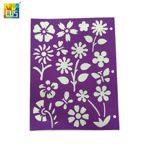 New Design Customized Plastic Flower Drawing Stencil for Children