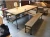 Import New design Iron art solid wood dining table from China