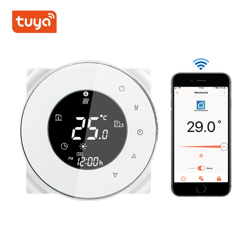 New Design Temperature Controller Wifi Smart Thermostat/HVAC System LCD Screen Wifi Smart FCU Room Thermostat