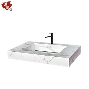 New designer free standing outdoor table top marble model wash basin bathroom