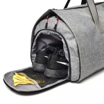 New Fashion Cotton Waterproof With Shoes Compartment Men's Travel Gym Duffle Bags Garment suit bag