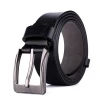 New Product Double sided Pin Buckle Genuine Leather Man Belt