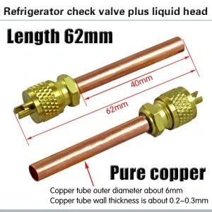 New refrigerator check valve refueling head  62mm quick connector/refrigerant filling valve refrigeration accessories