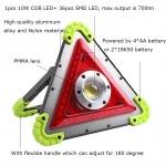 New SMD Triangle Work Lamp Outdoor Chargeable LED Work Light With Tripod Stand