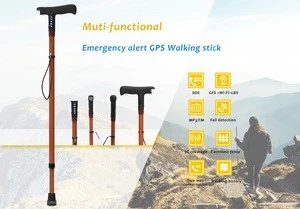 newest 3G GPS SOS Walking Cane, gps walking stick with fall alert