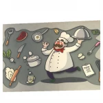 non-slip Door Rugs Flannel Fleece Absorbent Floor Kitchen Mats