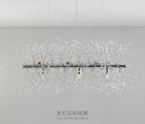 Nordic firefly chandelier crystal pendant lamp modern indoor light for hotel room popular  led ceiling lamp