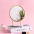 Import Nordic Round Mirror Simple Multi-functional Desktop Decoration Small Marble Base Metal Makeup Mirror from China