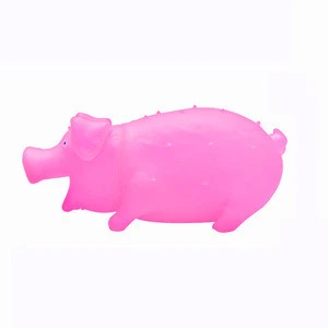 novelty LED toy soft mini pig shape plastic animal toys for kids
