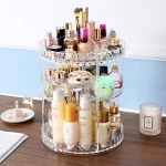 NZ C214 Plastic Spinning Cosmetic Organizer Lipstick Storage Clear 360 Rotating Makeup Organizer