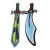 Import OEM factory cheap price kids cool eva sword toys nontoxic eva foam soft safety toy swords toy knife from China