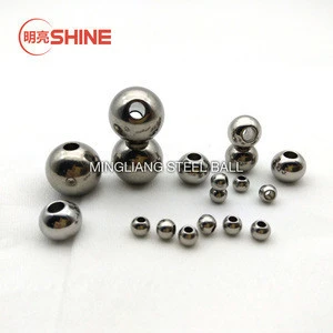 OEM High Quality perforated Drilled 14mm 15mm 16mm steel ball with hole