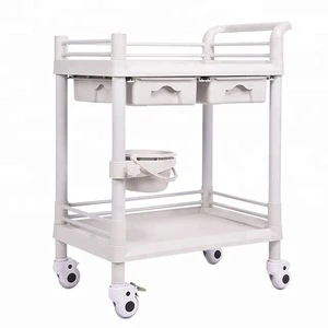OEM  Hospital furniture ABS plastic emergency medical trolley cart