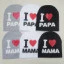OEM Knitted Warm Cotton Beanie Hat Toddler Baby Kids Girl Boy I LOVE PAPA MAMA Print Baby Hats