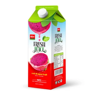 OEM Manufacturer from Vietnam in 1lit Paper Box Red Dragon Fruit Juice