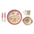 Import Oem welcome bio-degradable material lovely printing baby kids bamboo fiber plastic dinnerware sets from China