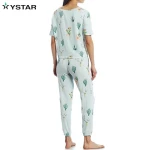 OEM Women French Terry Pajamas Eco-Friendly Homewear Organic Bamboo Pjs Sustainable Women Sleepwear Custom Women Loungewear