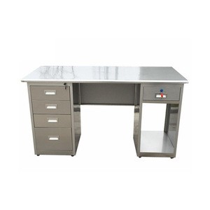 one drawer simple design stainless steel office desk/home used steel computer desk table