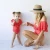 Import One piece leopard print mother and daughter matching outfits swimwear off the shoulder mommy and me swimsuit from China