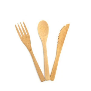 Organic Bamboo Children Cutlery Set,Bamboo Dinnerware For Kids