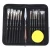Import Paint Brushes Set, 15 Pcs Professional Artist Paintbrushes w/Travel Case and Palette Knife for Acrylic Watercolor nail art,black from China