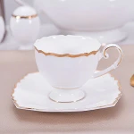 P&T Royal Ware Good Quality  Classic Coffee Cups with Saucer Hotel Restaurant Cafe Banquet Coffee Cup and Saucer