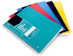 paper notebook and characteristics of diary with printing logo Subject Notebooks Spiral College Rule, Lined Memo Book