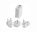 PD 65W Interchangeable plug Charger GaN Type C USB fast Quick Charger QC 3.0 Travel Multi US EU UK AU for Table Mobile Laptop